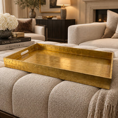 Large Tray with Gold Leaf and Lacquer Finish, Sku 034044
