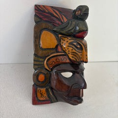 Totem Style Mask, Wood, Hand Carved, Sku: 033063