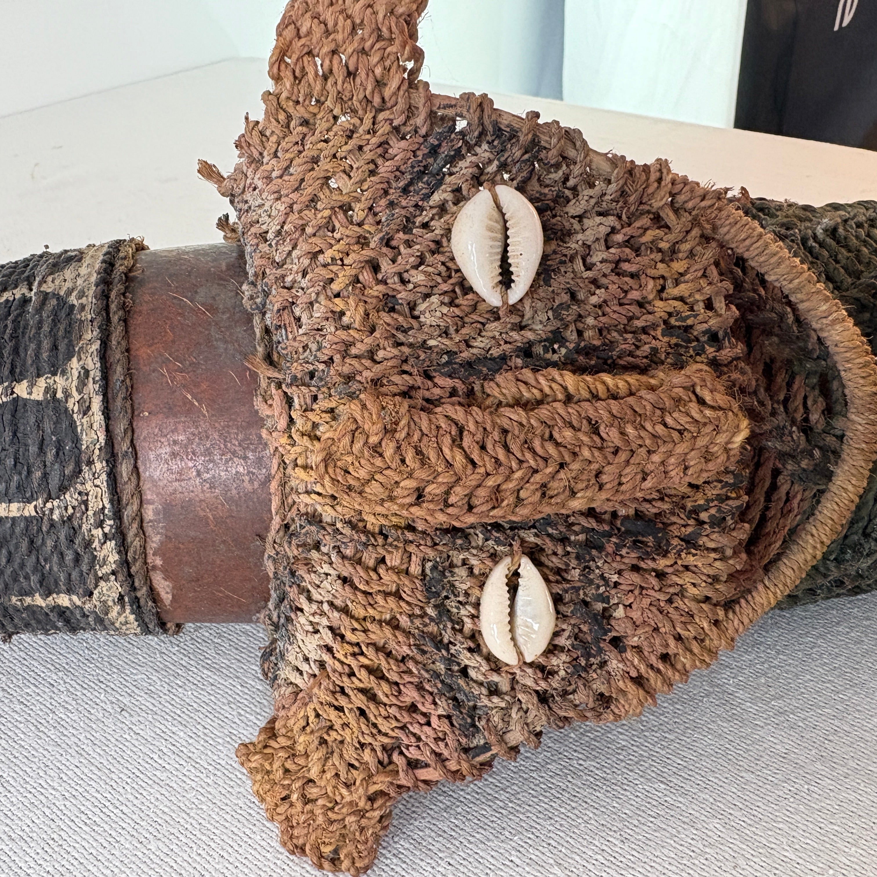 Woven Gourd Vessel, South American, Sku: 033069