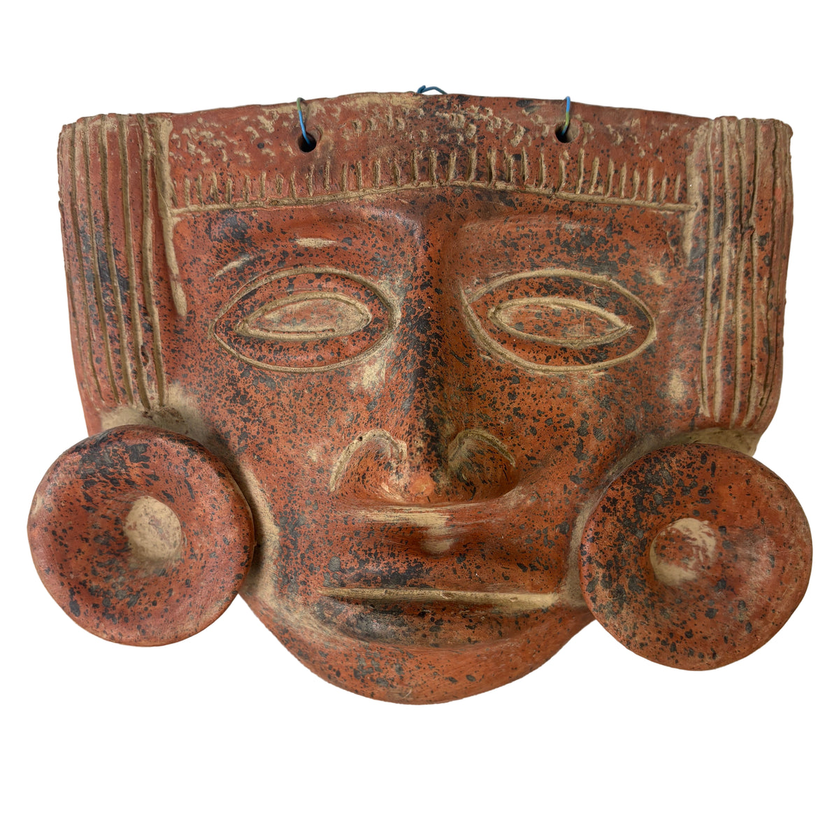 Mayan Terra Cotta Mask, Sku 033059
