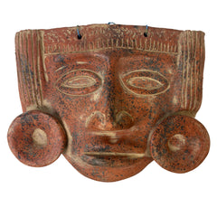 Mayan Terra Cotta Mask, Sku 033059