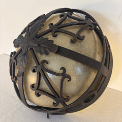 Hacienda Lights Hand Forged Iron, Three Light Ceiling Mount w/ Natural Mica, Sku: 033651