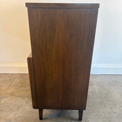 United Furniture Chest of Drawers Walnut Finish with Faceted Design Detail, Sku 033876