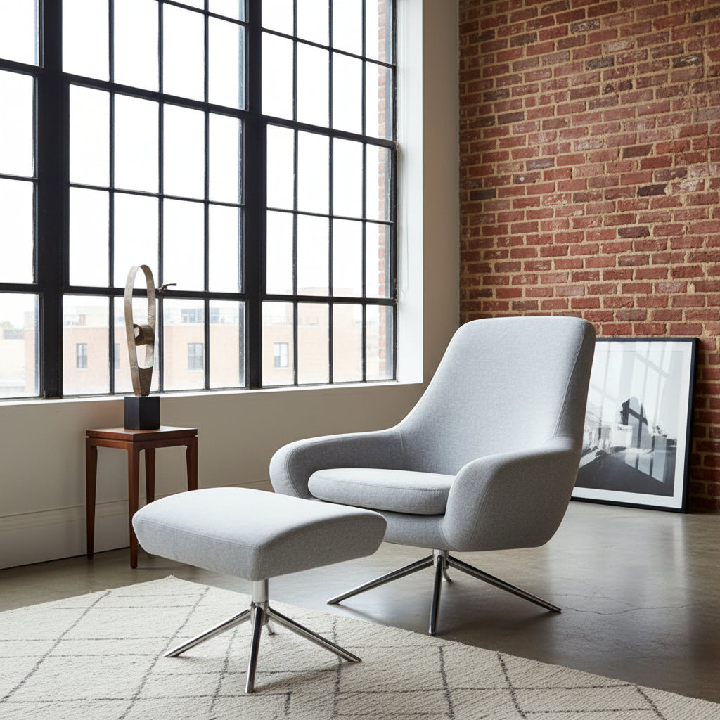 Noomi Softline Scandinavian Swivel Chair Designed by Susanne Gronlund, Sku 033863