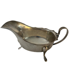 Antique Viners Sheffield Sterling Silver Gravy Boat, Sku 033376