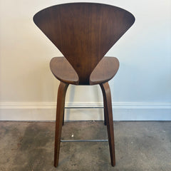 Set of 4 Cherner Bent Wood Walnut Counter Height Stools, Sku 033928