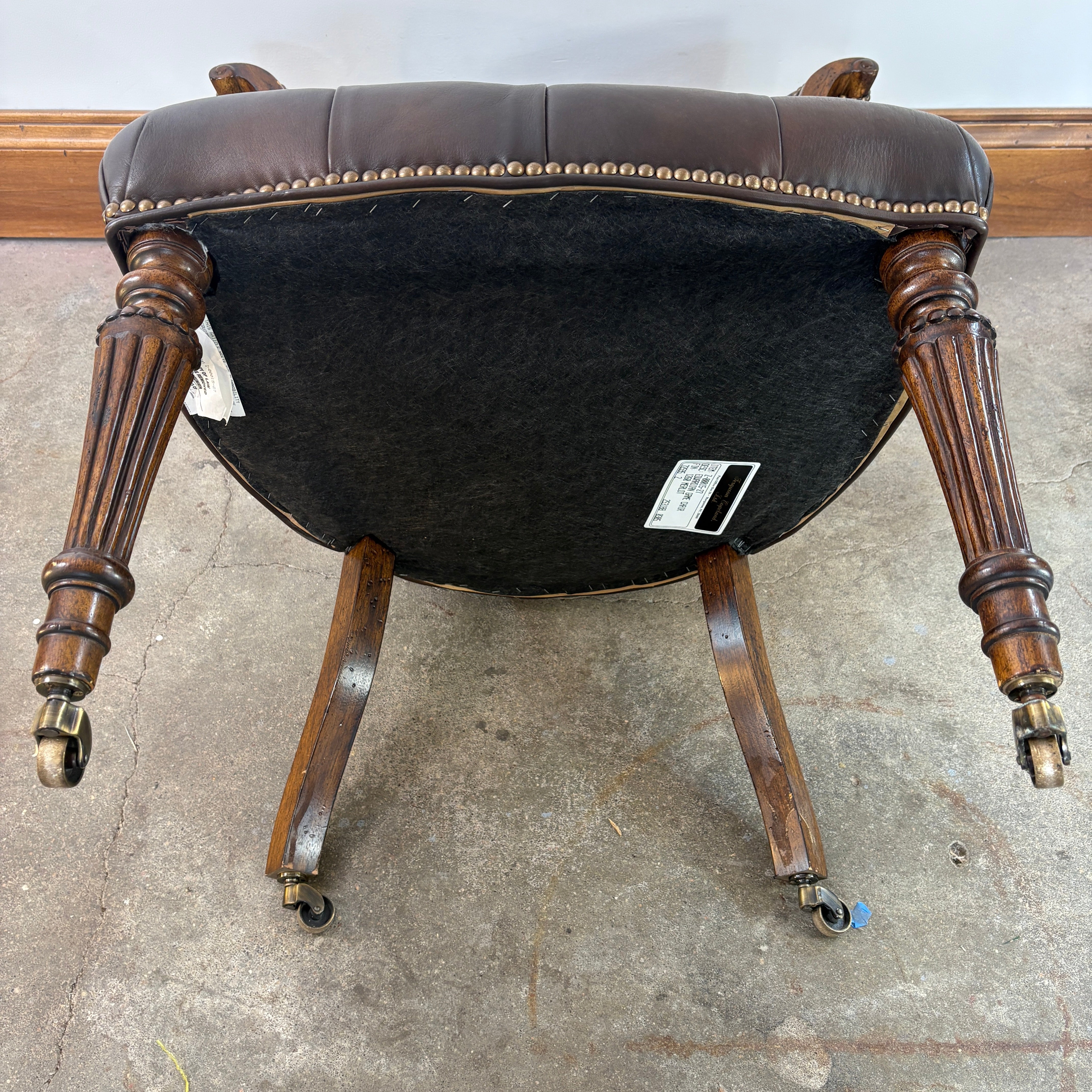 Ferguson Copeland Tufted Leather Game Chairs, Set of Four, SKU: 033096