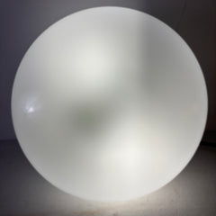 Lightolier Flush-Mount Ceiling Fixture, Brushed Aluminum Collar and Milk Glass Globe, Sku: 033486