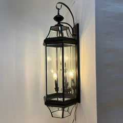 Lantern Style Pendant w/ Four Sockets for Chandelier Style Bulbs, Sku 033798