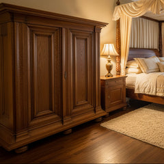 Antique European Solid Oak Wardrobe, Sku: 033565