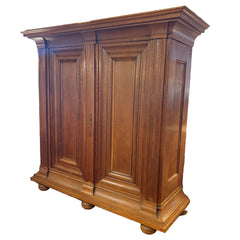 Antique European Solid Oak Wardrobe, Sku 033565