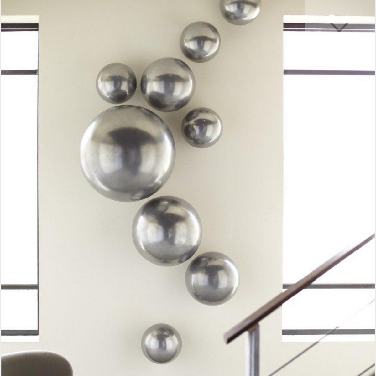 Phillips Collection Polished Aluminum Sconce "Ball on the Wall", Sku 033599