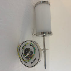 Thomas O' Brien Visual Comfort Bryant Bath Sconce in Polished Nickel & White Glass, Sku 034064