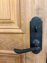 Entry Door, Solid Pine, Wire Brushed, bronze Hardware, sku: 4875