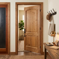 Entry Door, Solid Pine, Wire Brushed, bronze Hardware, sku: 4875