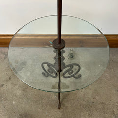Floor Lamp with Glass Table, Two Socket, Vintage, sku: 032954