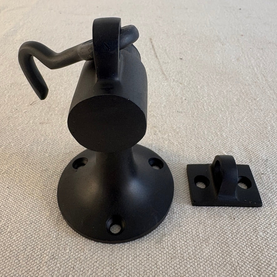 Deltana Solid Brass Door Stop with Black Finish, Sku 034132
