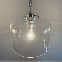 Thomas O'Brien Clear Glass 12" Pendant Light, "Katie", Sku 033848
