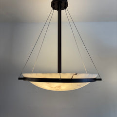 Faux Alabaster Bowl-Style Pendant Light, Sku 033984