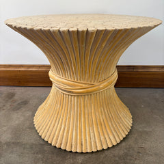 McGuire Sheaf of Wheat Round End Table, Bamboo, Sku: 033357