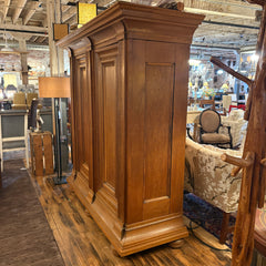 Antique European Solid Oak Wardrobe, Sku 033565