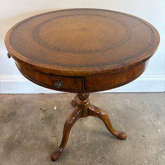 Alexander Theodore Parlour Table w/ Embossed Leather Top, Sku 033844
