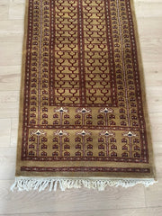 Oriental Hand Knotted Wool Runner Rug, Extra Long, Sku 033861