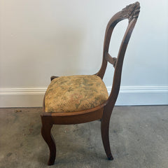 Solid Walnut Victorian Side Chair, Sku 033872