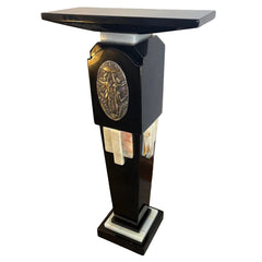 Demetre Chiparus Art Deco Marble, Onyx, Wood Pedestal Stand Table, Sku: 033750