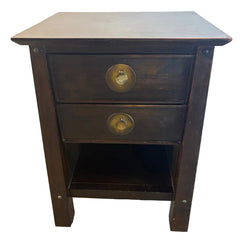 Pier 1 Asian Style Wood End Table 2 Drawers 1 Lower Shelf, Sku 034153