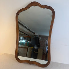 Imperial of Grand Rapids Michigan Wood Framed Mirror with Scalloped Shape, Sku 034067