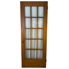Vintage Solid Pine door with 15 Glass Panels, Sku 033402
