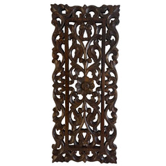 Hand Carved Asian Teak Wall Art, Sku 034051