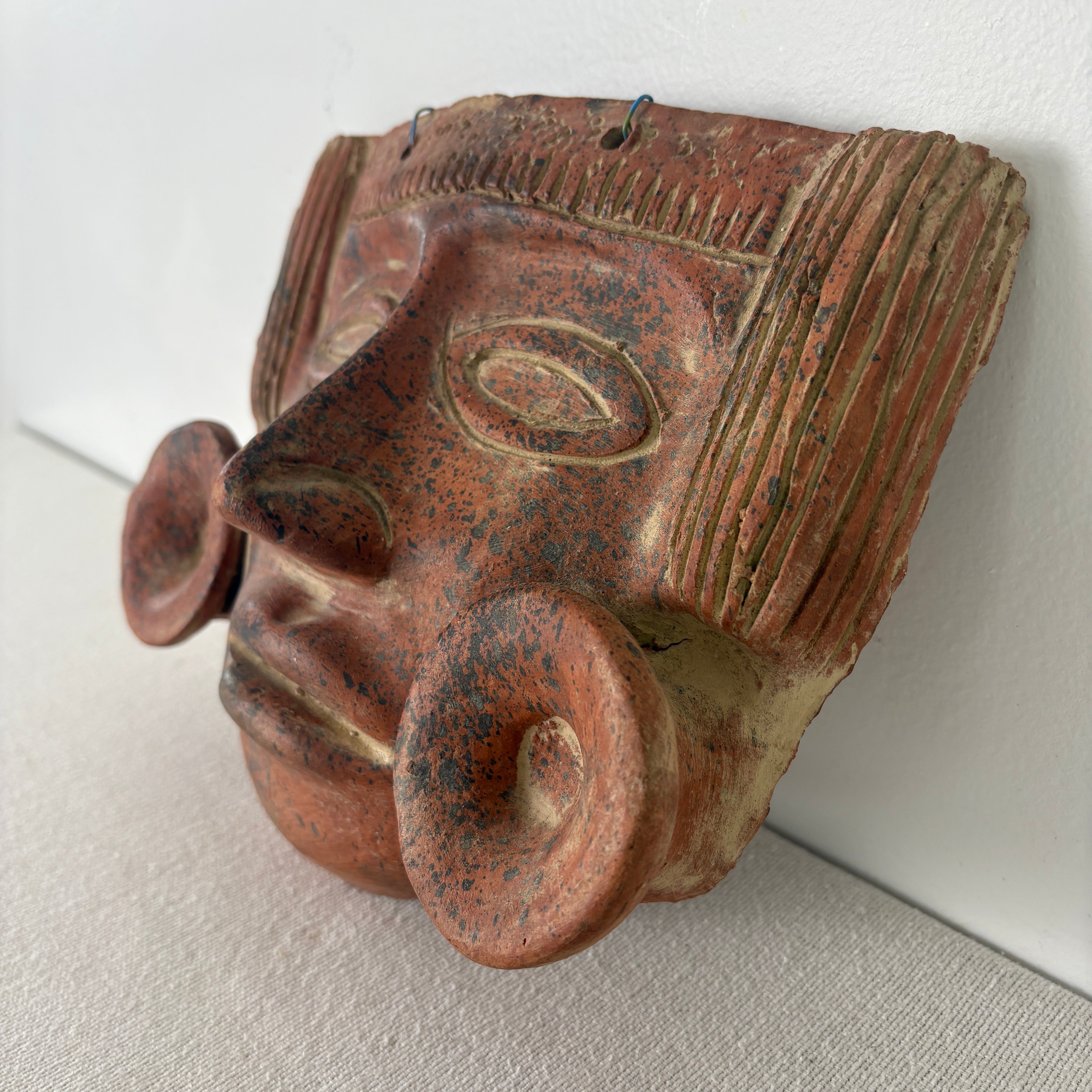 Mayan Terra Cotta Mask, Sku 033059