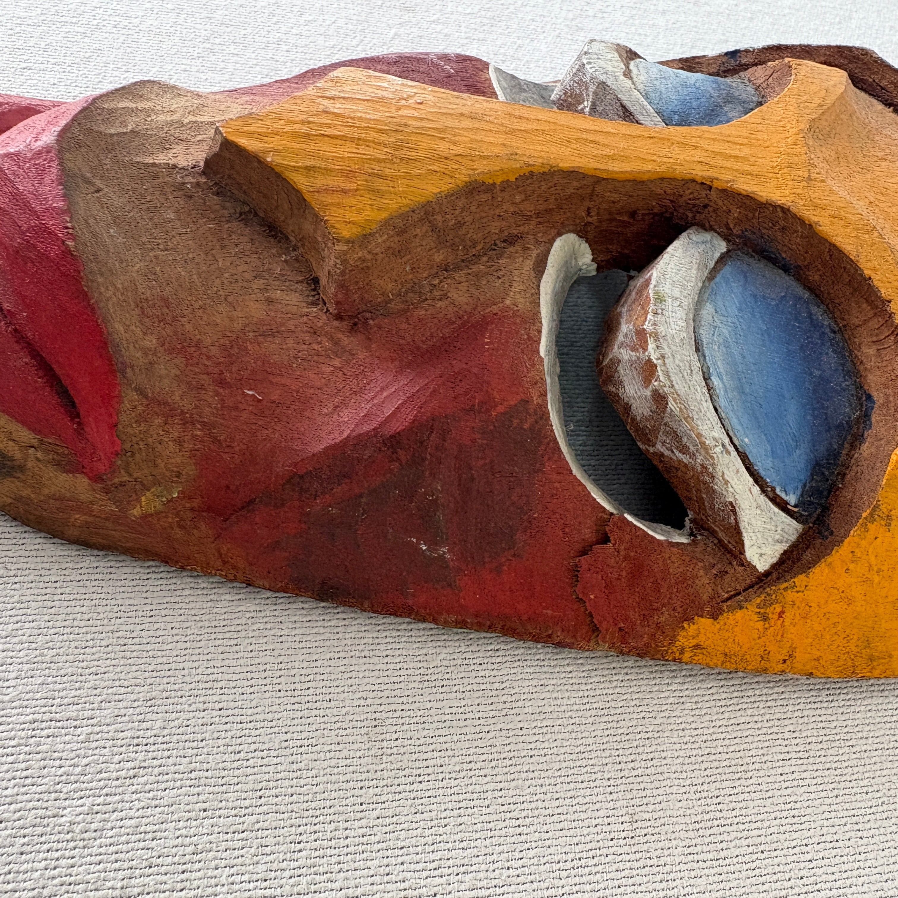 Multi-colored  Tribal Mask, Red Lips, Sku 033054