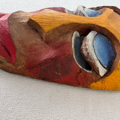 Multi-colored  Tribal Mask, Red Lips, Sku 033054
