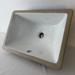 Deer Valley Undermount Rectangular Sink, Porcelain, White, Sku: 033356