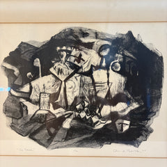 Original Lithograph "La Cava" Signed, Artist Claude Ronald Bentley, Limited Edition 1/12, Sku 033792