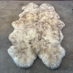 4 Pelt Brown Tipped Sheep Skin Rug, Sku 033239