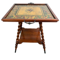Multi-color Tray Table from Argentina, Wood and Metal, Sku 033003