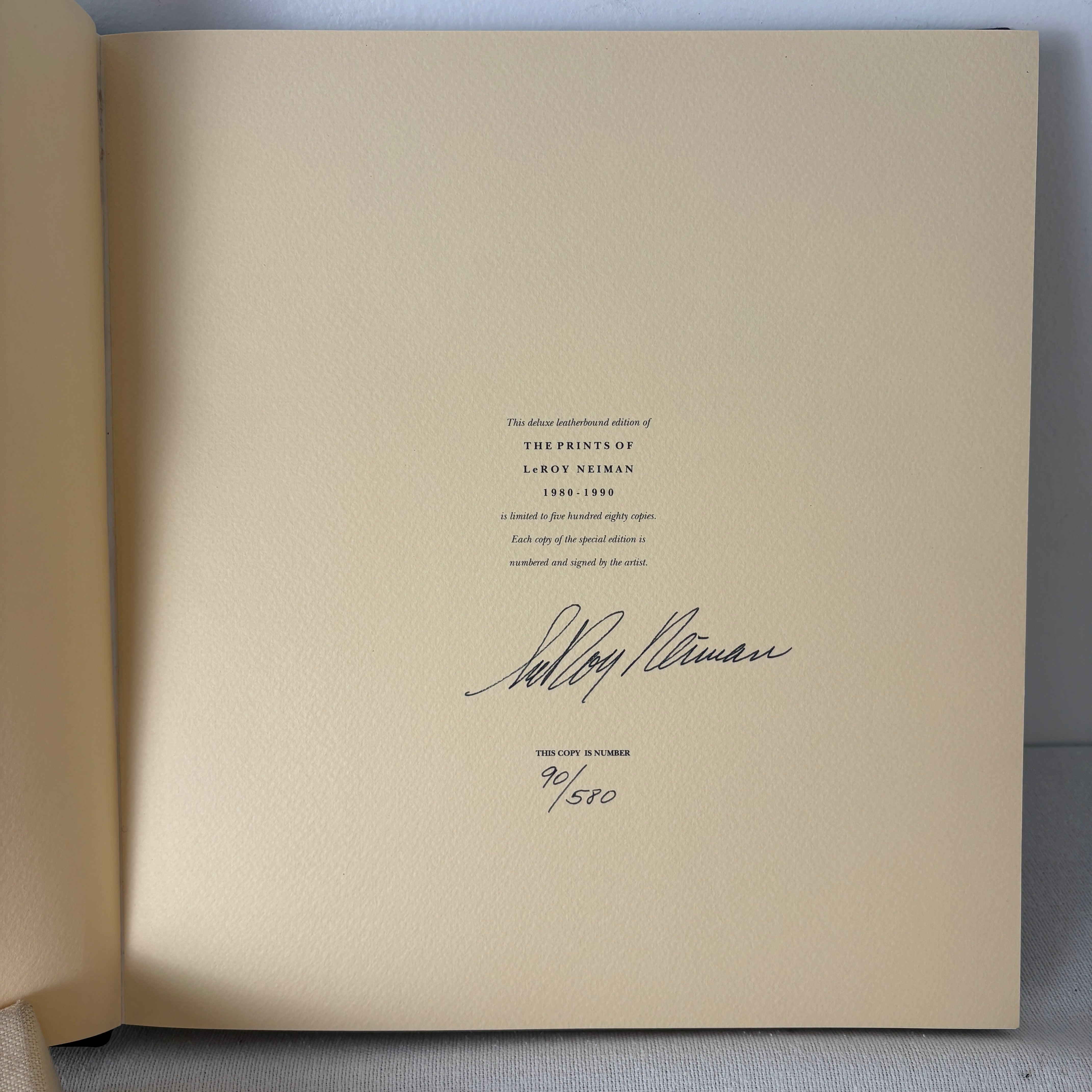 Hardcover Book "The Prints of Leroy Neiman" Signed by Artist 90/580, Sku 032994