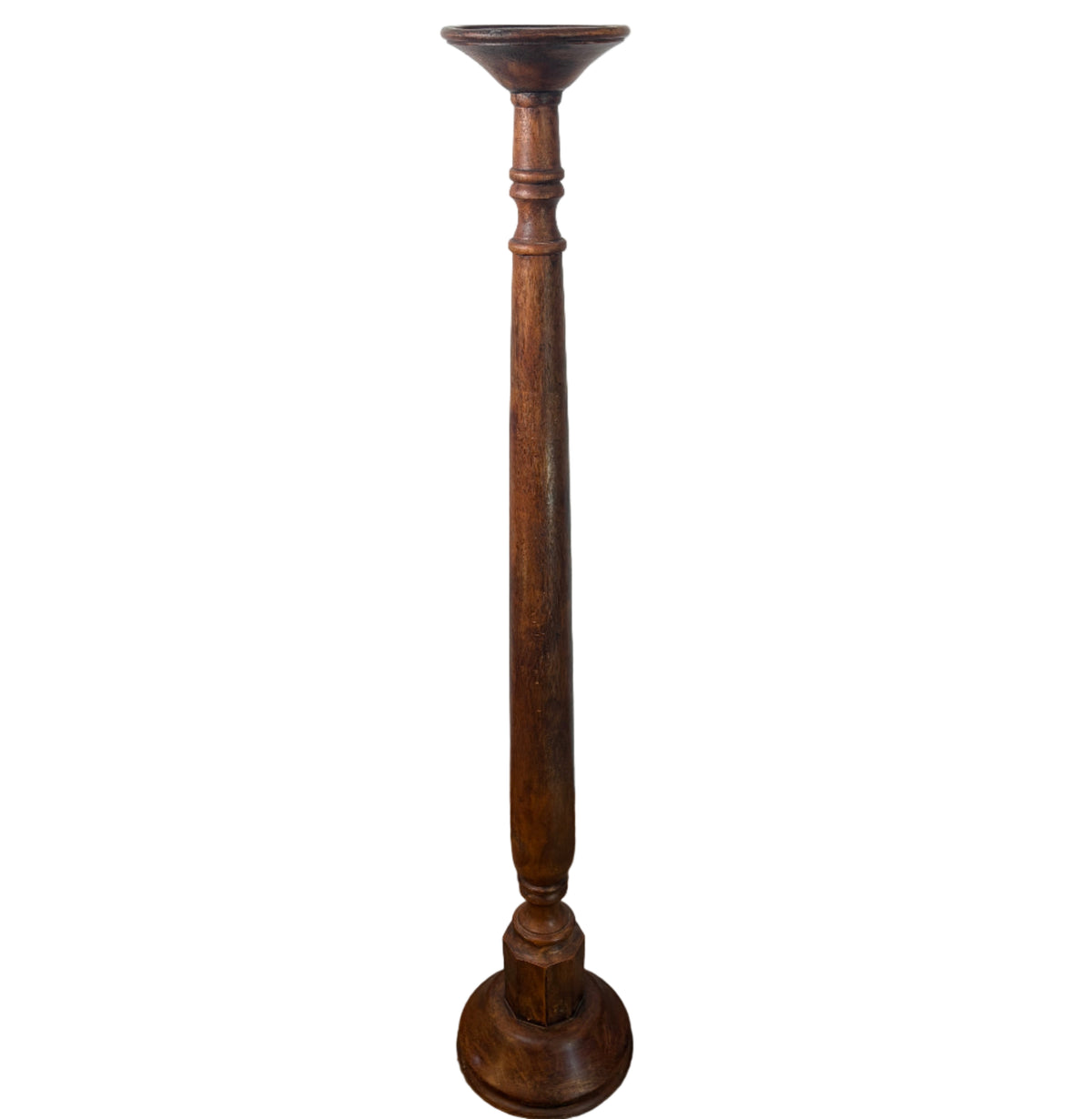 Tall Wooden Candleholder, Sku: 033150
