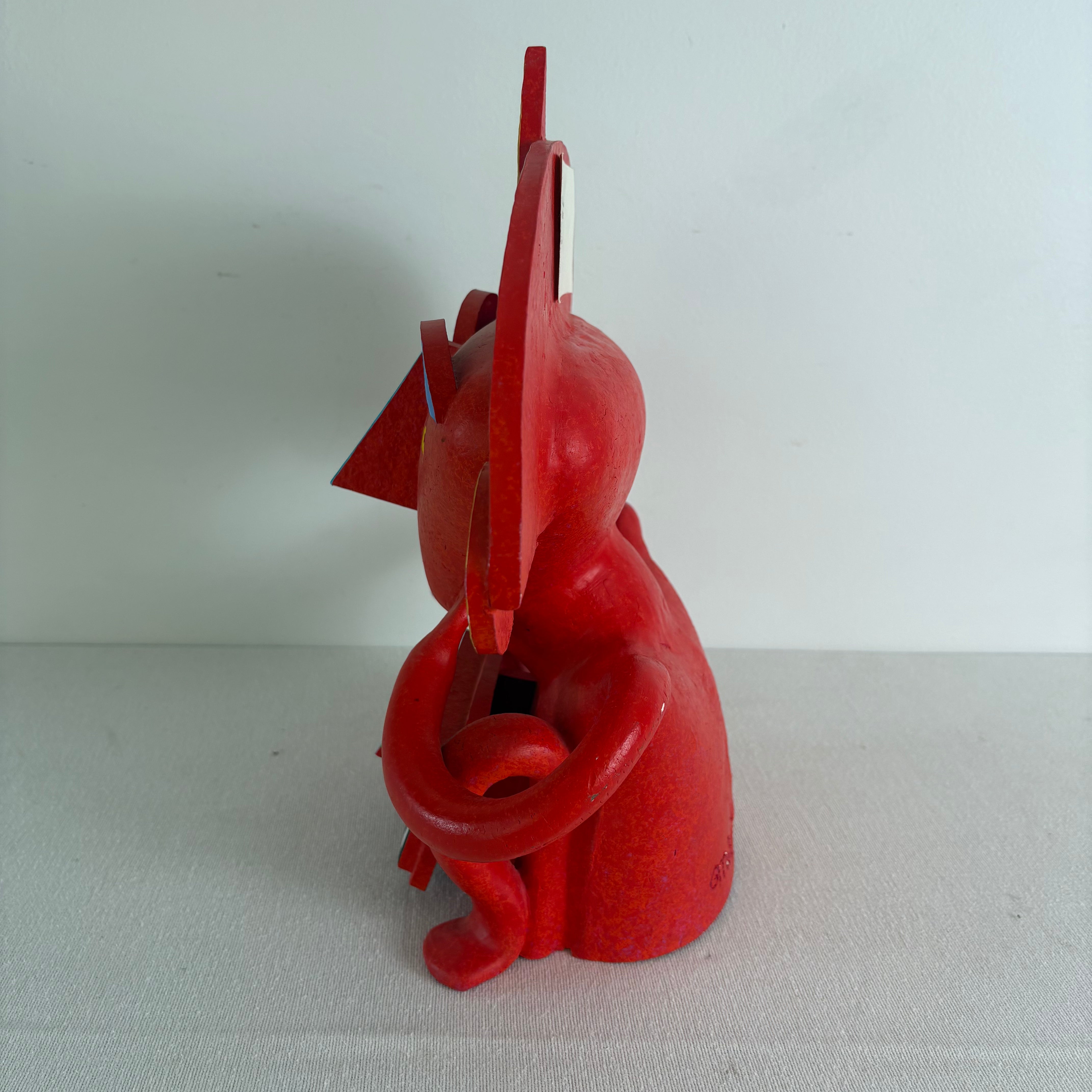 Ceramic created and painted by Max Lehman, Red Ground Color