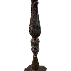 Faux Bronze Floor Lamp with Carved Detail, Sku 033118