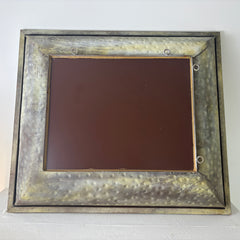 Metal Framed Mirror, Reverse Dimple Design, Sku 033005