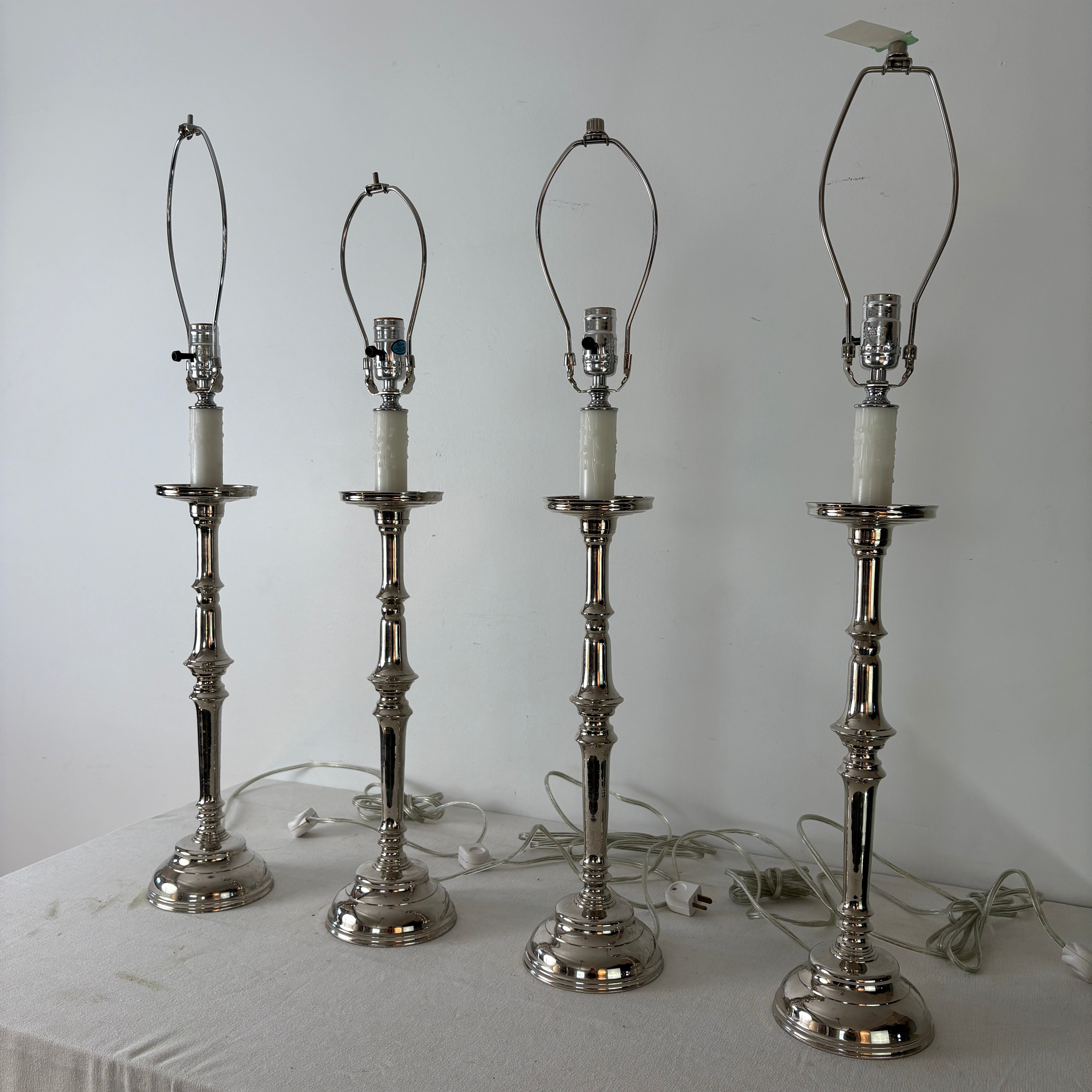 Silver Base Table Lamp, Sku 033116