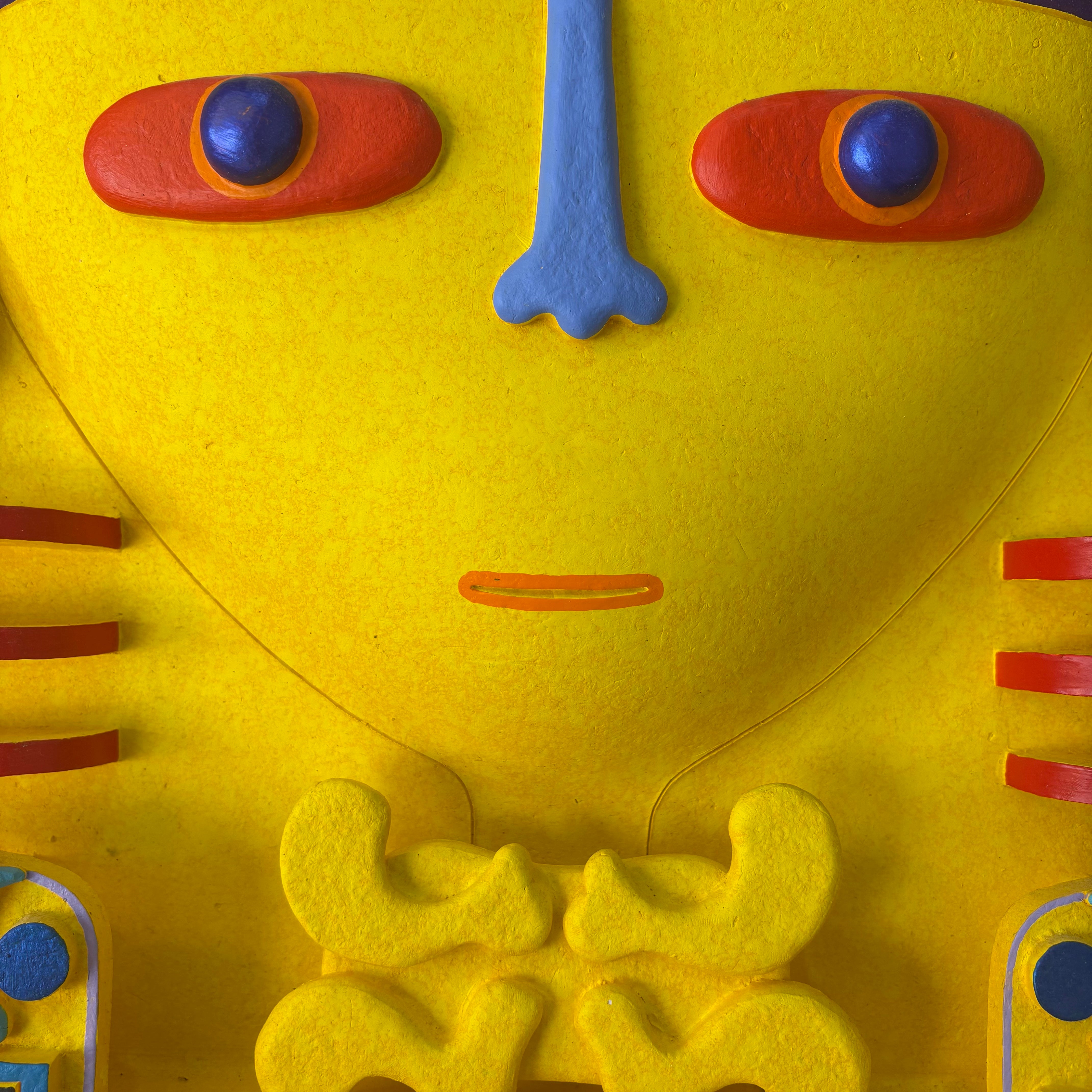 Ceramic created and painted by Max Lehman, Yellow Ground Color. Sku, 032985