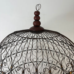 Hot Air Ballon Bird Cage Constructed of Wire and Wood, Sku: 033166