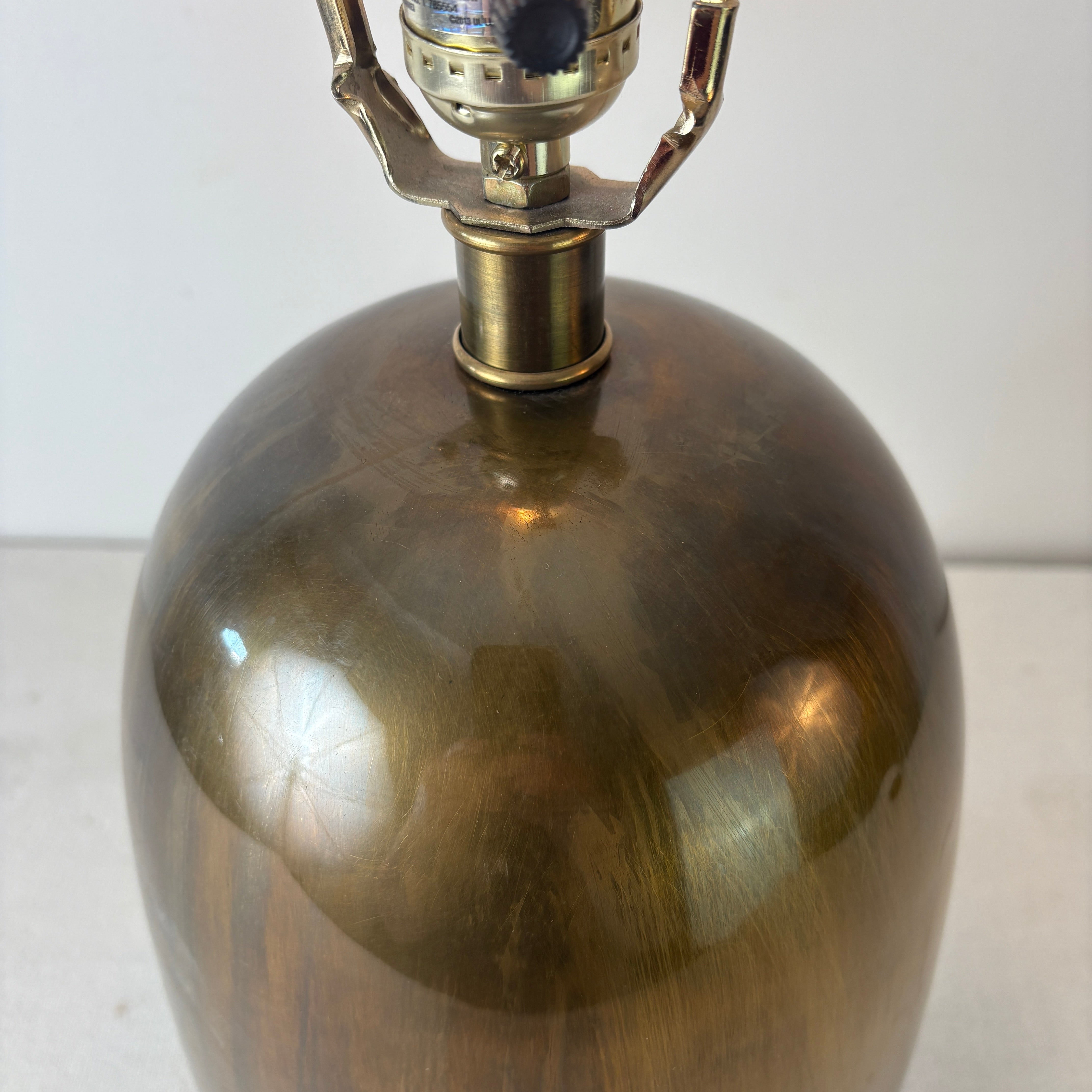 Brass Table Lamp from India with Lucite Base, Sku: 033148