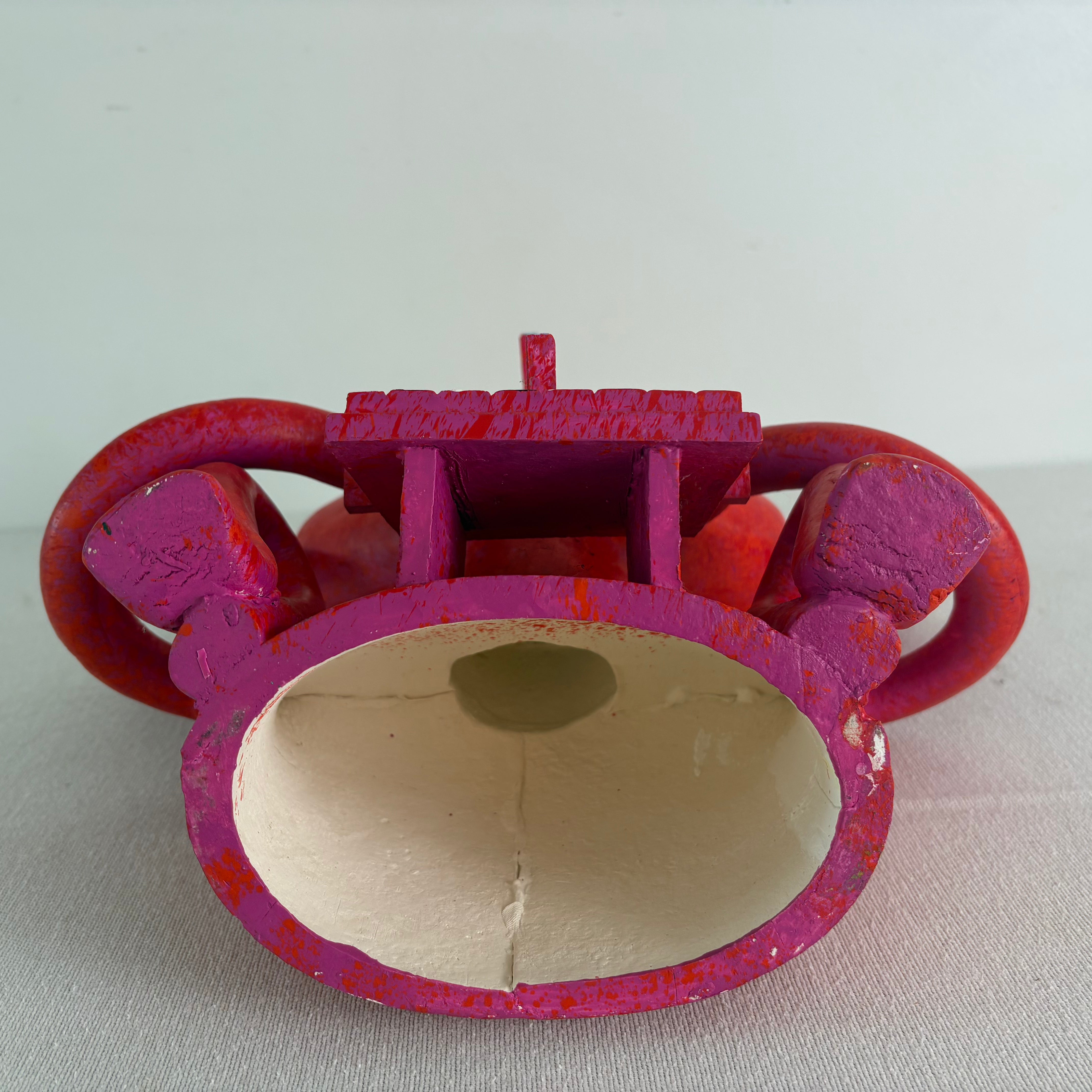 Ceramic created and painted by Max Lehman, Red Ground Color